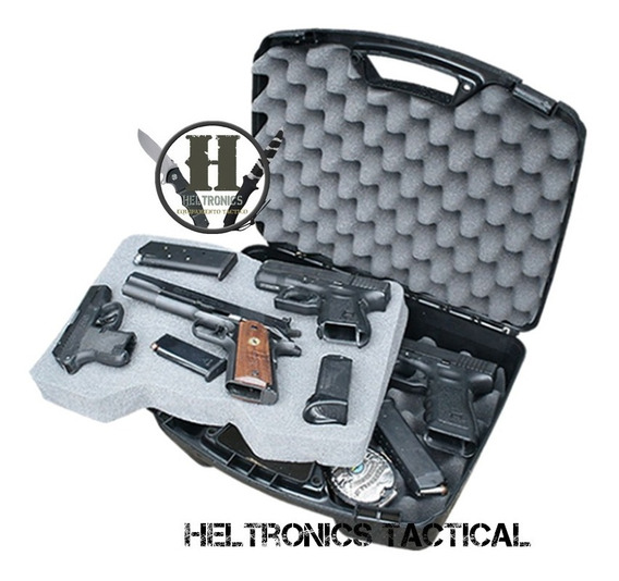 Maletín - Caja MTM Para revolver.- pistola. 8.5" negra